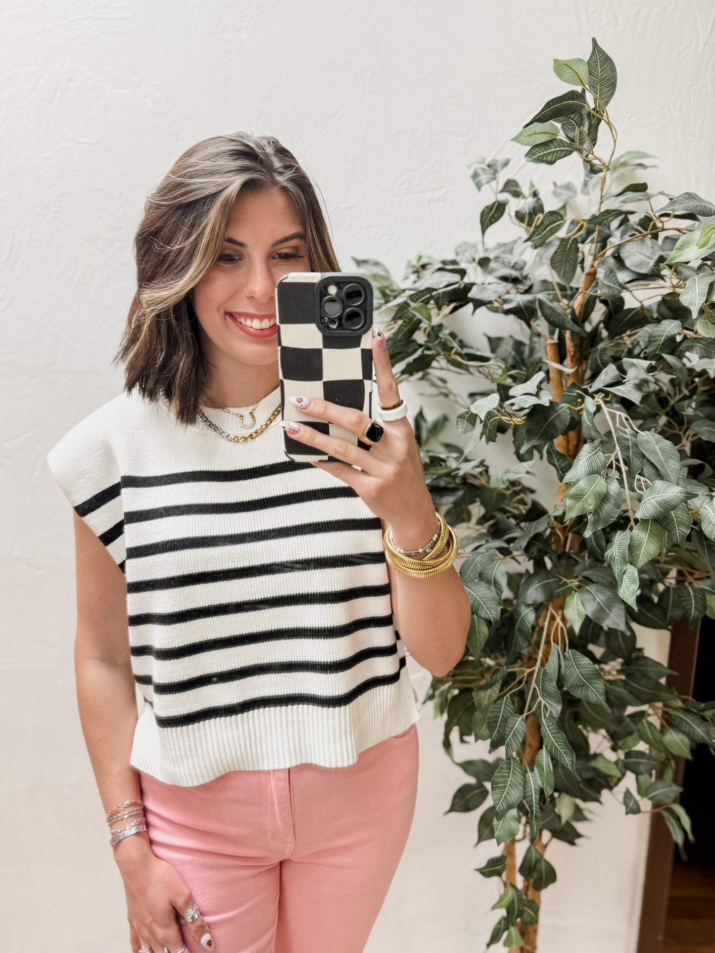 The Jennie Oversized Stripe Sweater - Black