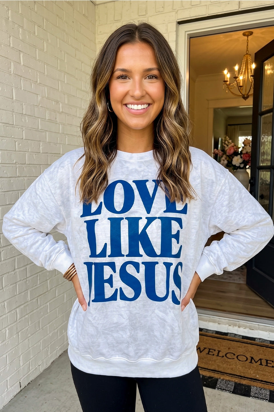 The Love Like Jesus Snow Camo Sweatshirt