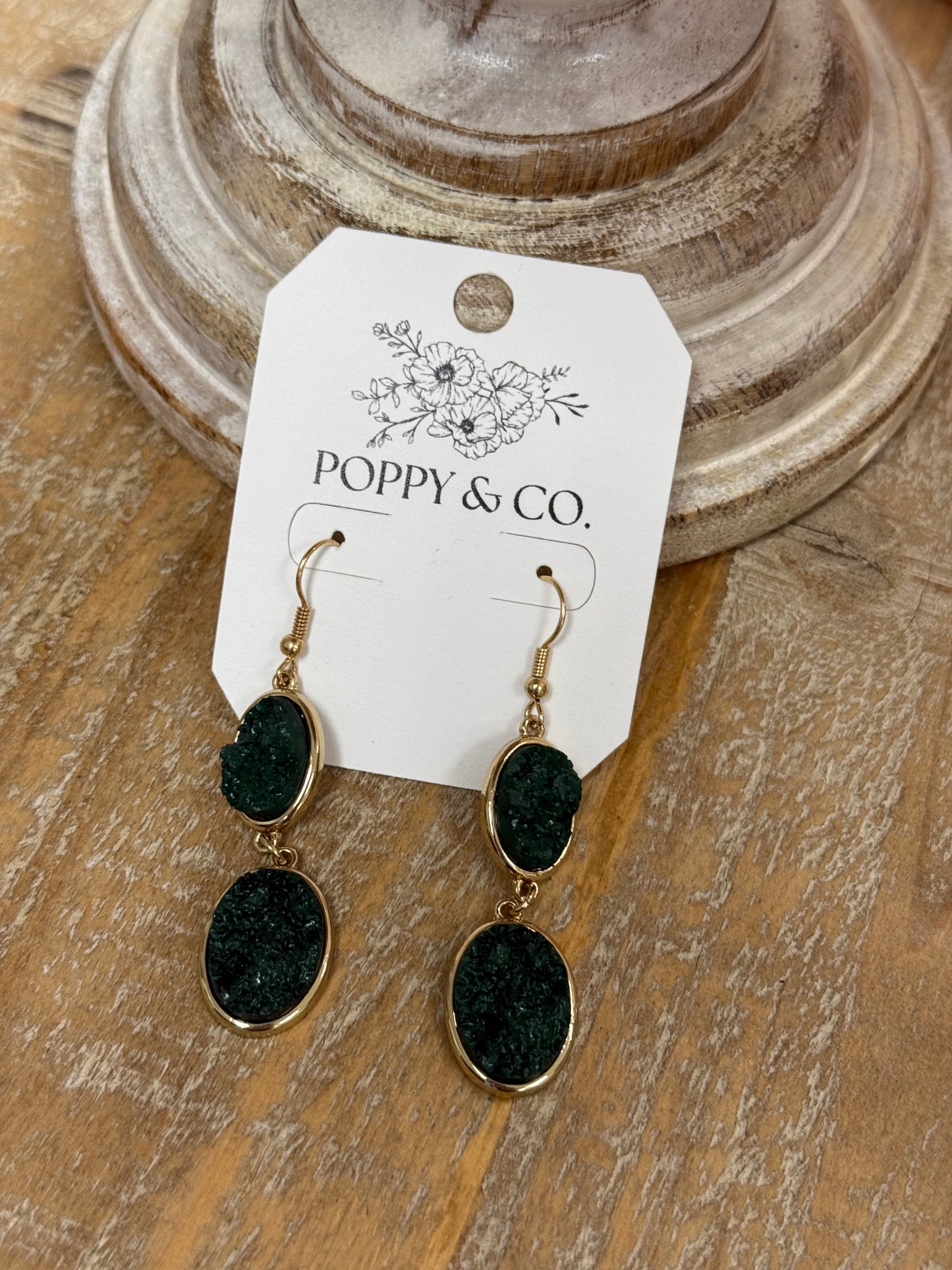 The Sallie Earrings - Emerald