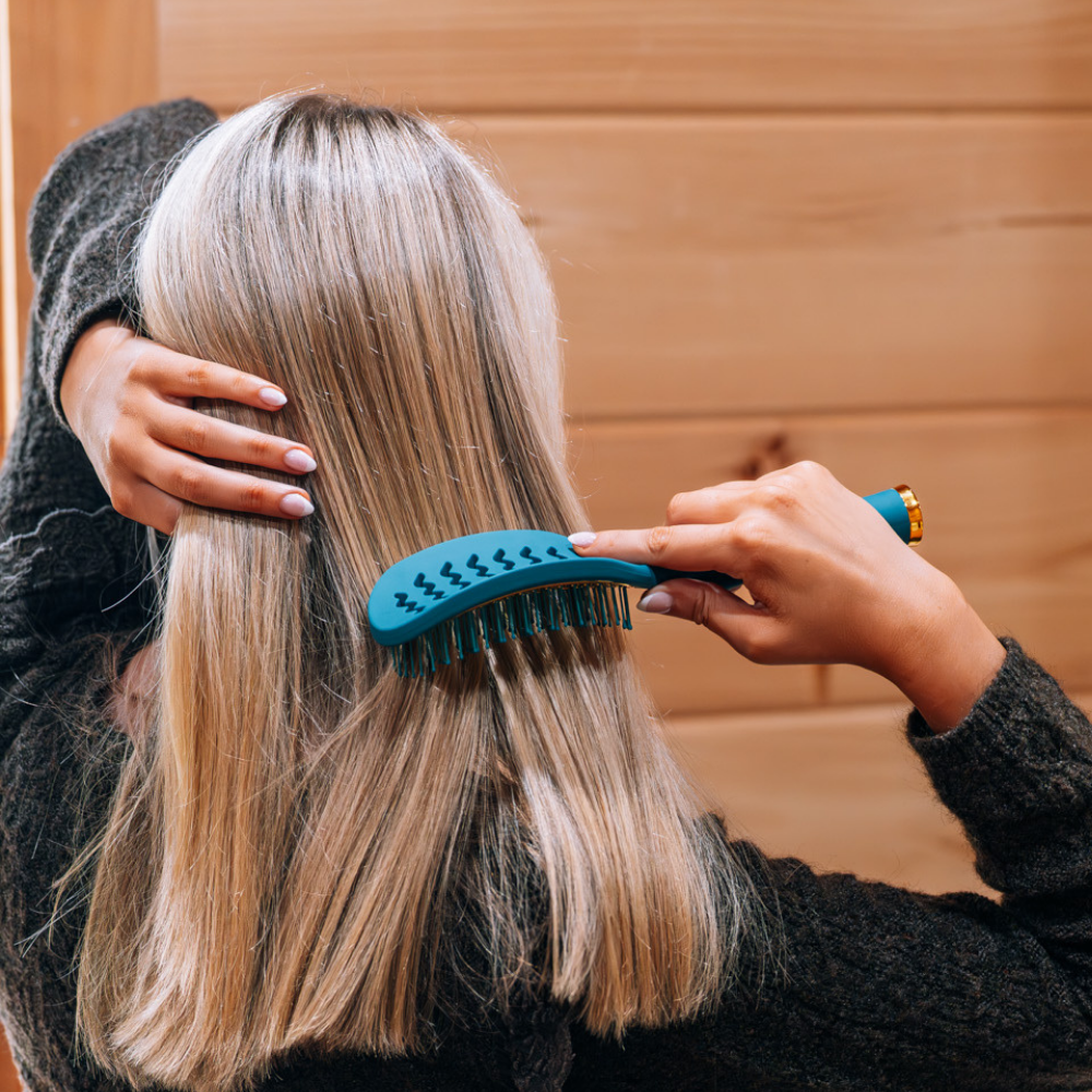 TELETIES - Vented Hair Brush - Teal With It