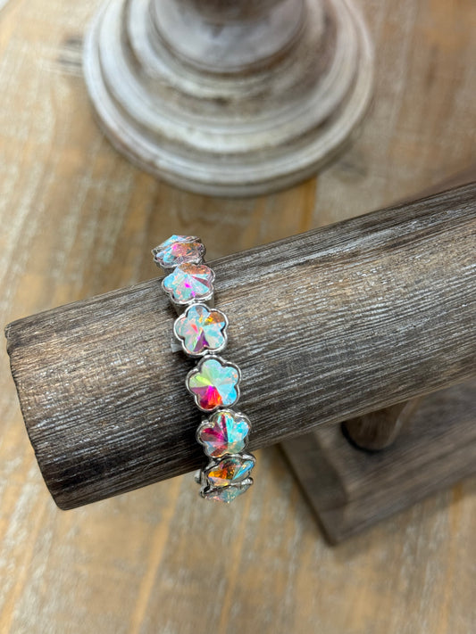 The Madeline Bracelet - Silver/Abalone