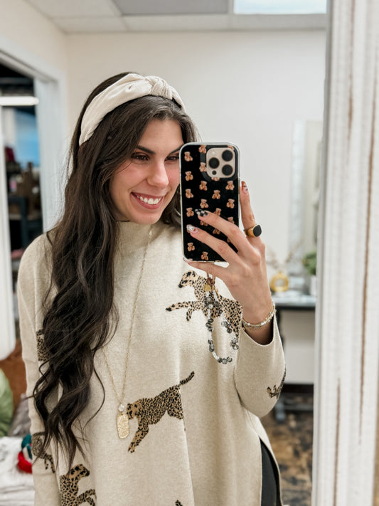 The Cory Knotted Corduroy Headband - Ivory