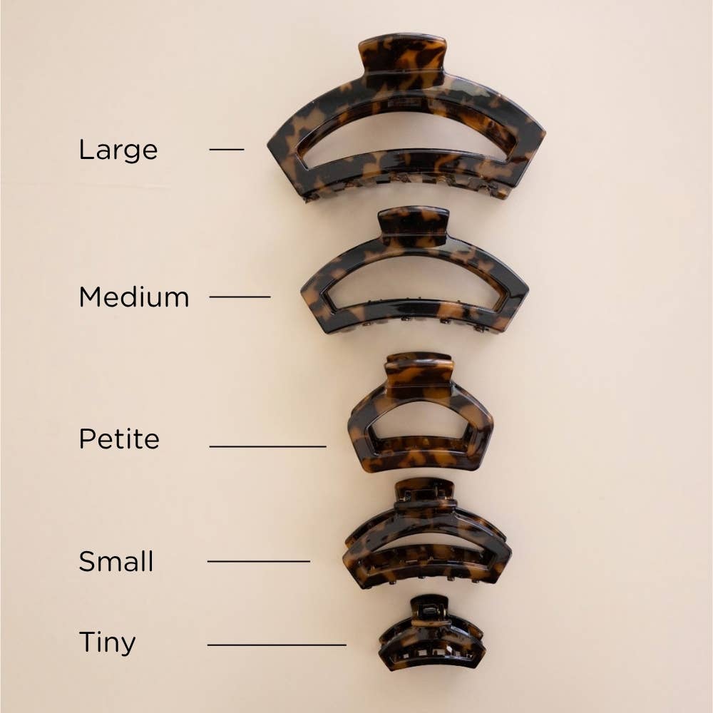 TELETIES - Open Petite Hair Clip - Tortoise