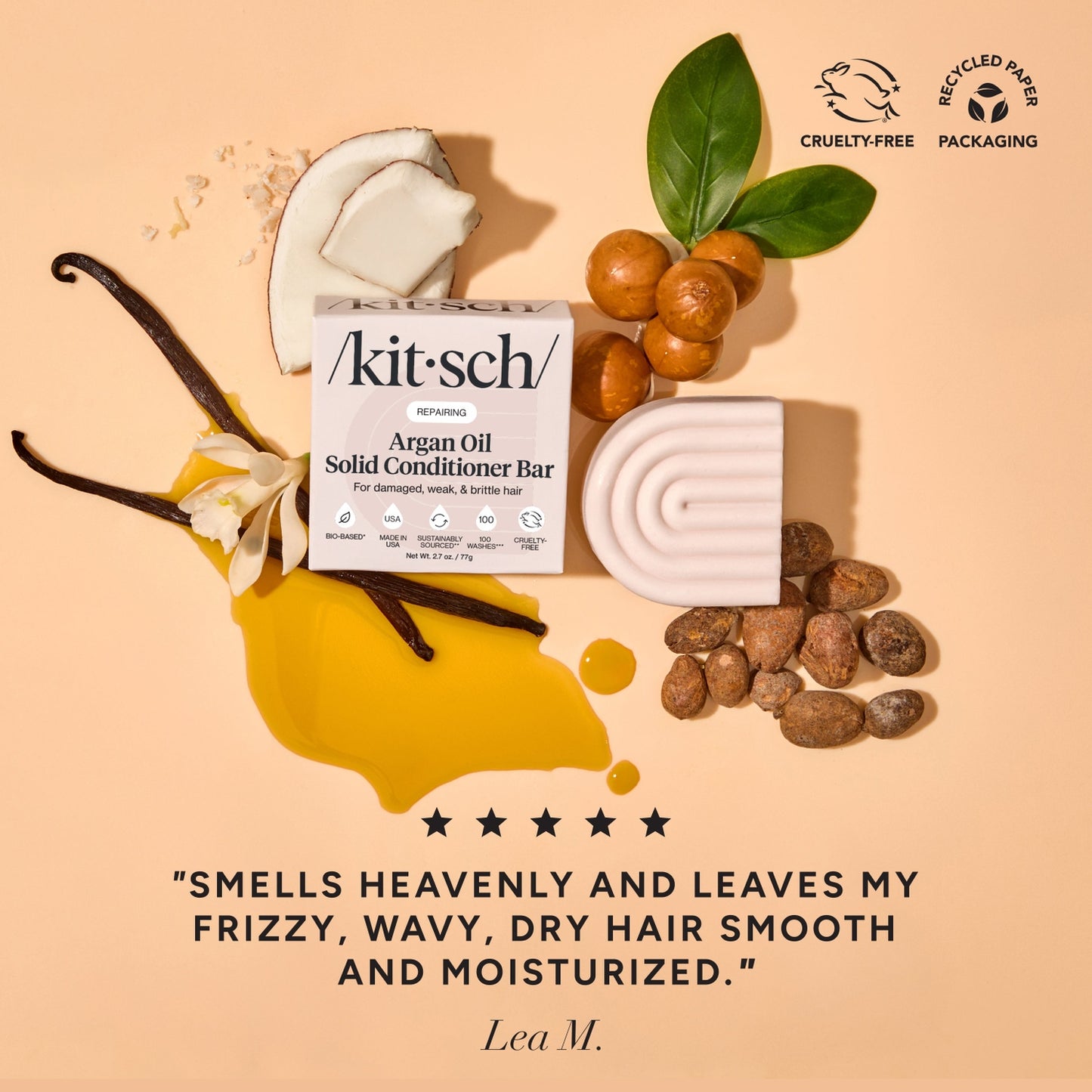 KITSCH - Repairing Argan Oil Shampoo & Conditioner Bar Combo