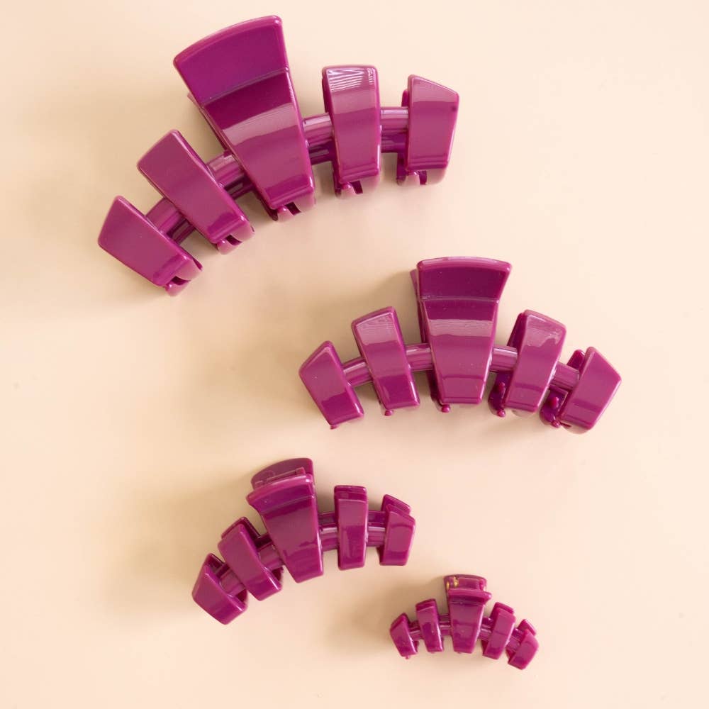 TELETIES - Classic Tiny Claw Clip - Mulberry