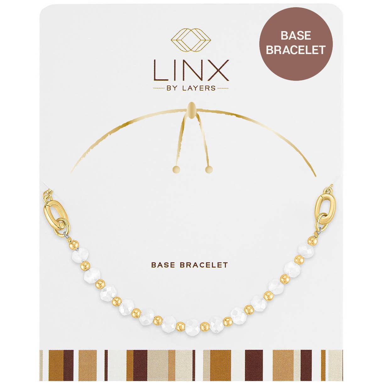 LINX - Base Bracelet - Gold White Facet