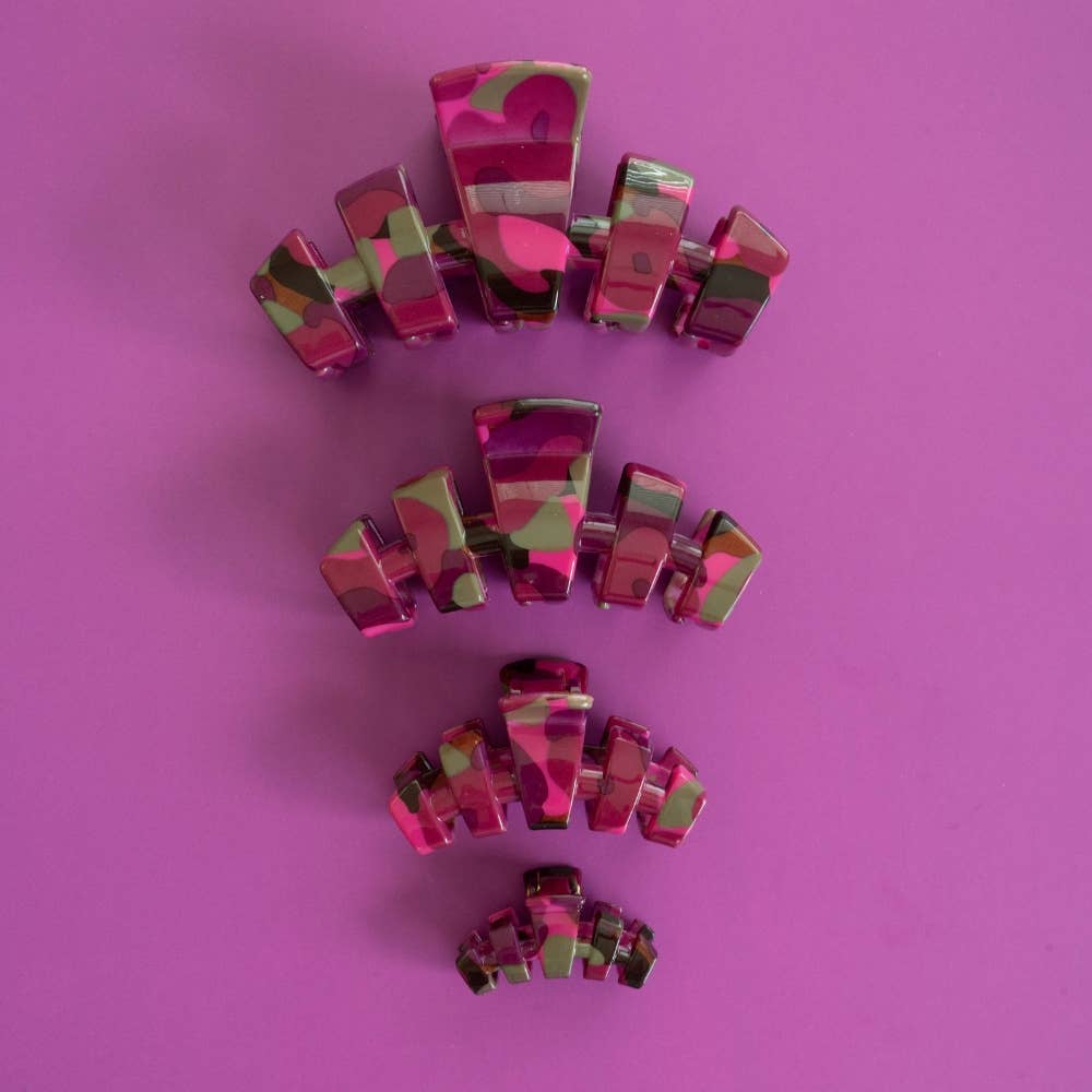 TELETIES - Classic Large Claw Clip - Garden Glam