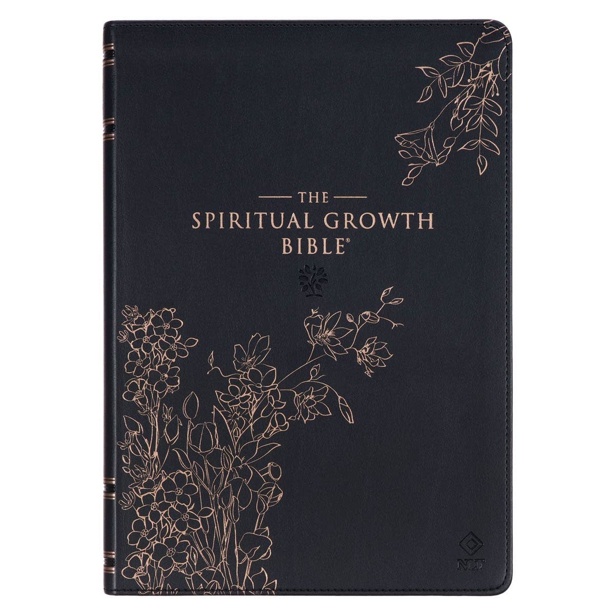 NLT, The Spiritual Growth Bible Faux Leather, Midnight Blue