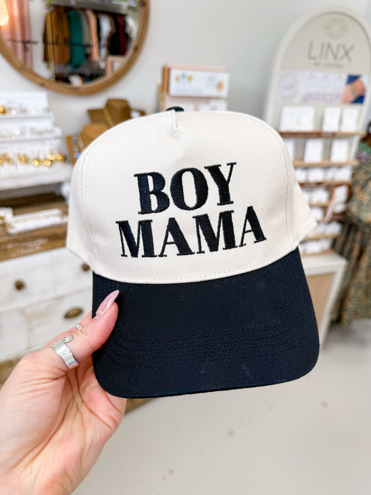 The Boy Mama Trucker Hat - Black