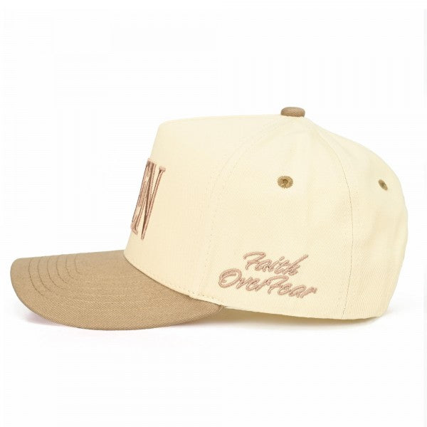 The AMEN Embroidered Hat -  Beige