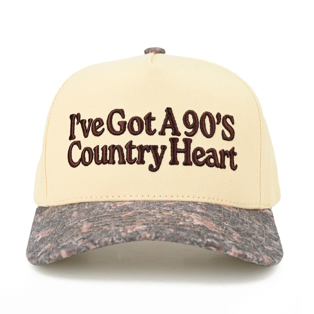 The 90's Country Heart Embroidered Hat - Camo
