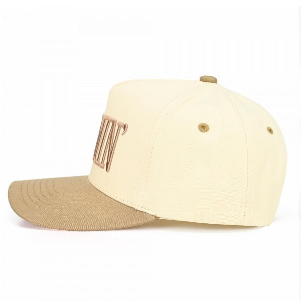 The MOMMIN' Embroidered Hat - Beige