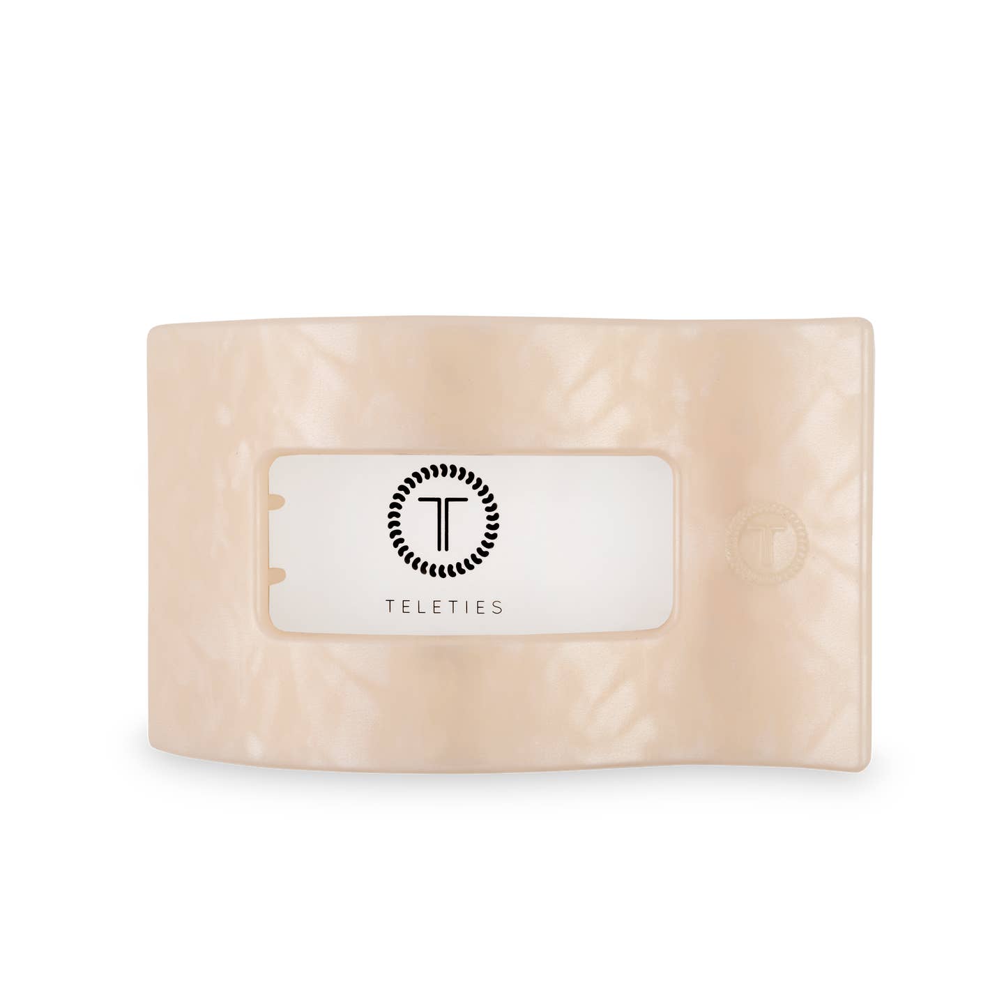 TELETIES - Large Flat Rectangle Hair Clip - Soft Surf