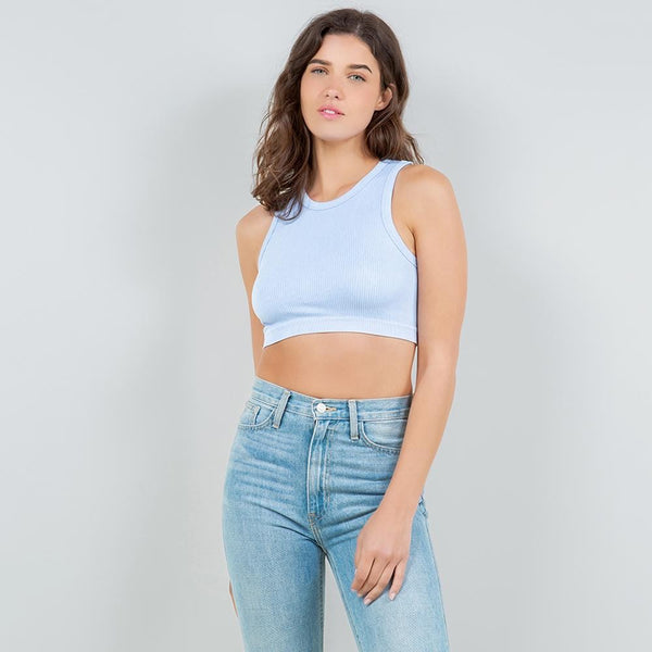 FINAL SALE - The Livvy Cropped Brami - Blue