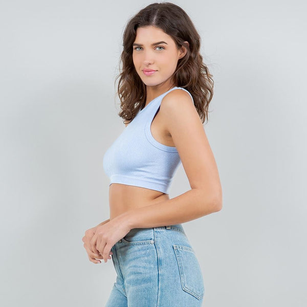 FINAL SALE - The Livvy Cropped Brami - Blue