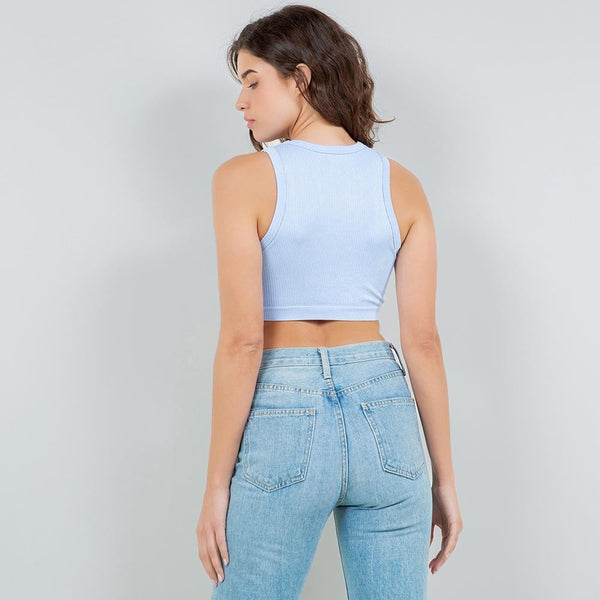 FINAL SALE - The Livvy Cropped Brami - Blue