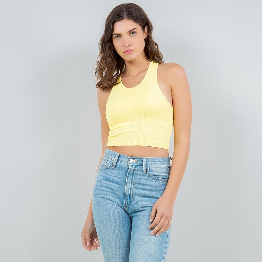 The Carlie Cropped Brami - Banana