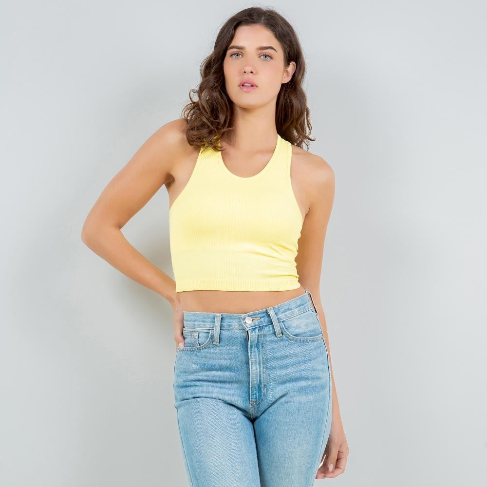 The Carlie Cropped Brami - Banana