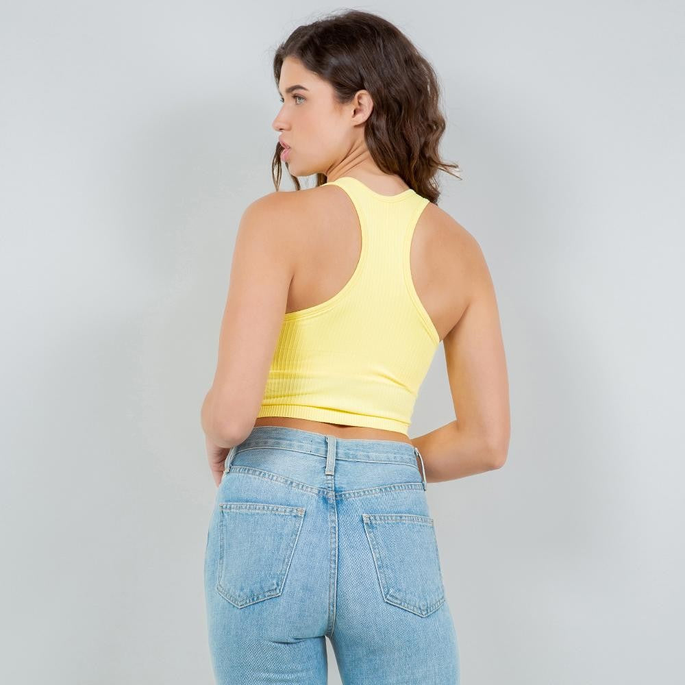 The Carlie Cropped Brami - Banana
