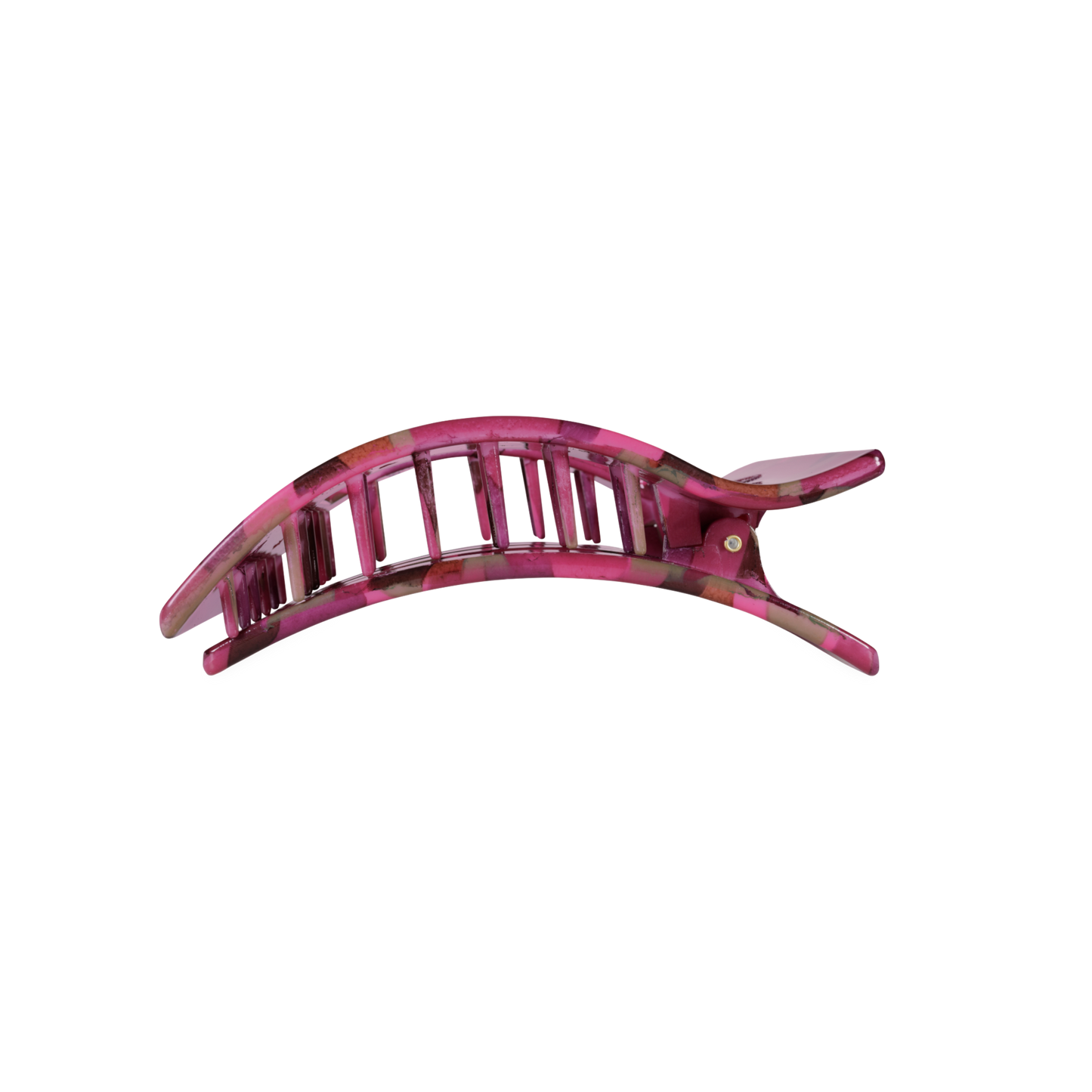 TELETIES - Medium Flat Rectangle Hair Clip - Garden Glam