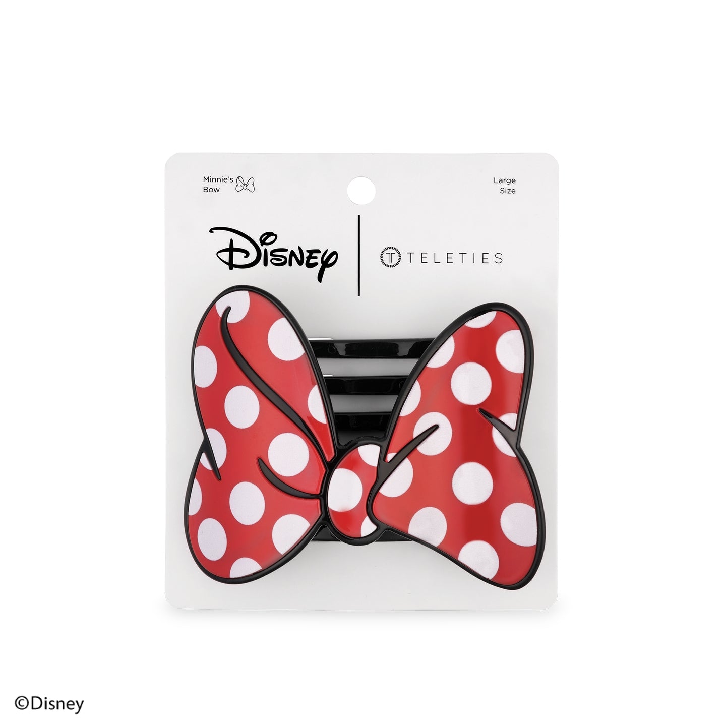 TELETIES - Large Flat Hair Clip - Disney: Minnie's Bow