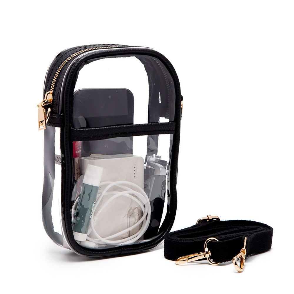The Lizzy Clear Crossbody Bag - White