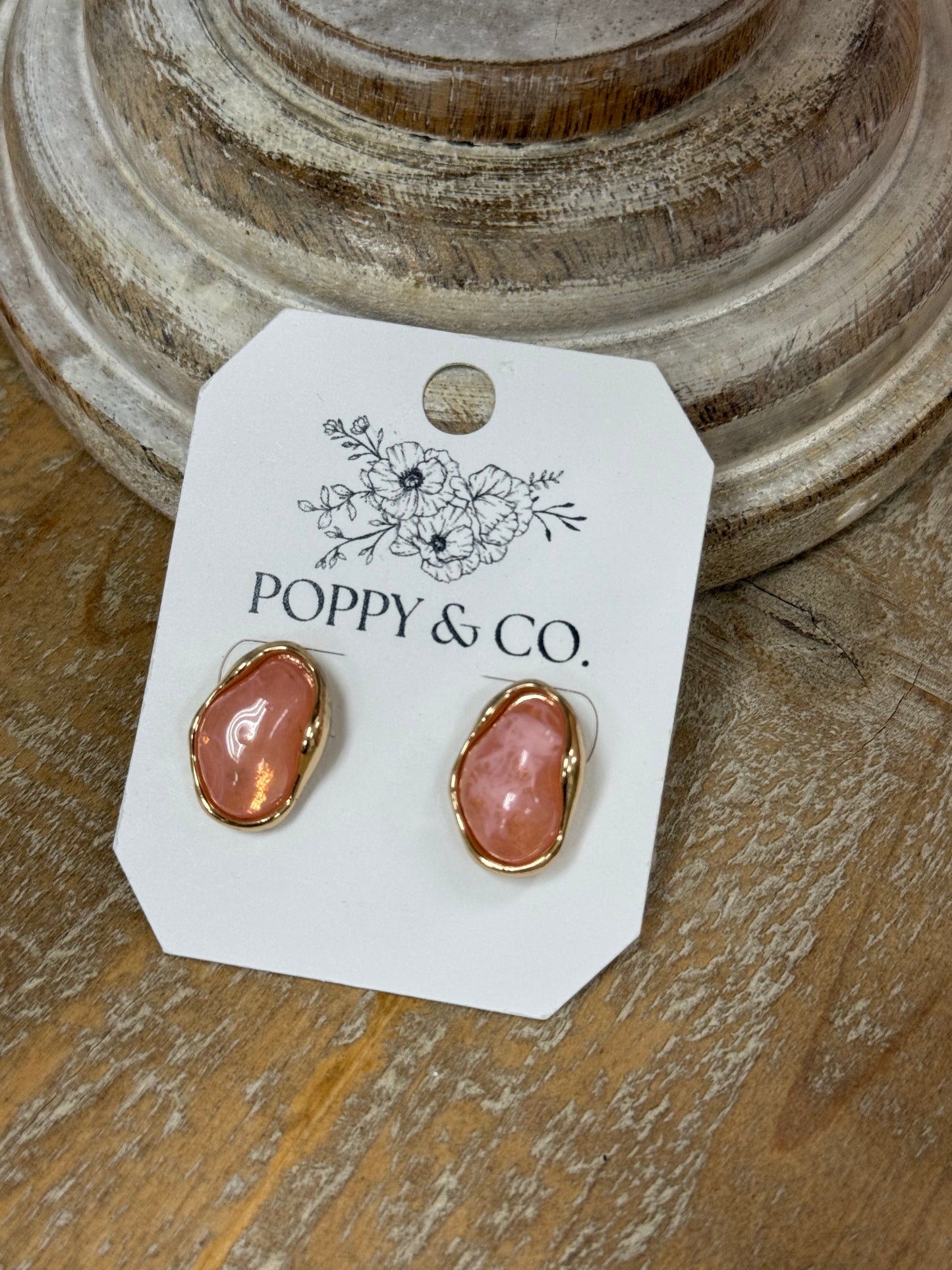 The Jonnie Earrings - Coral