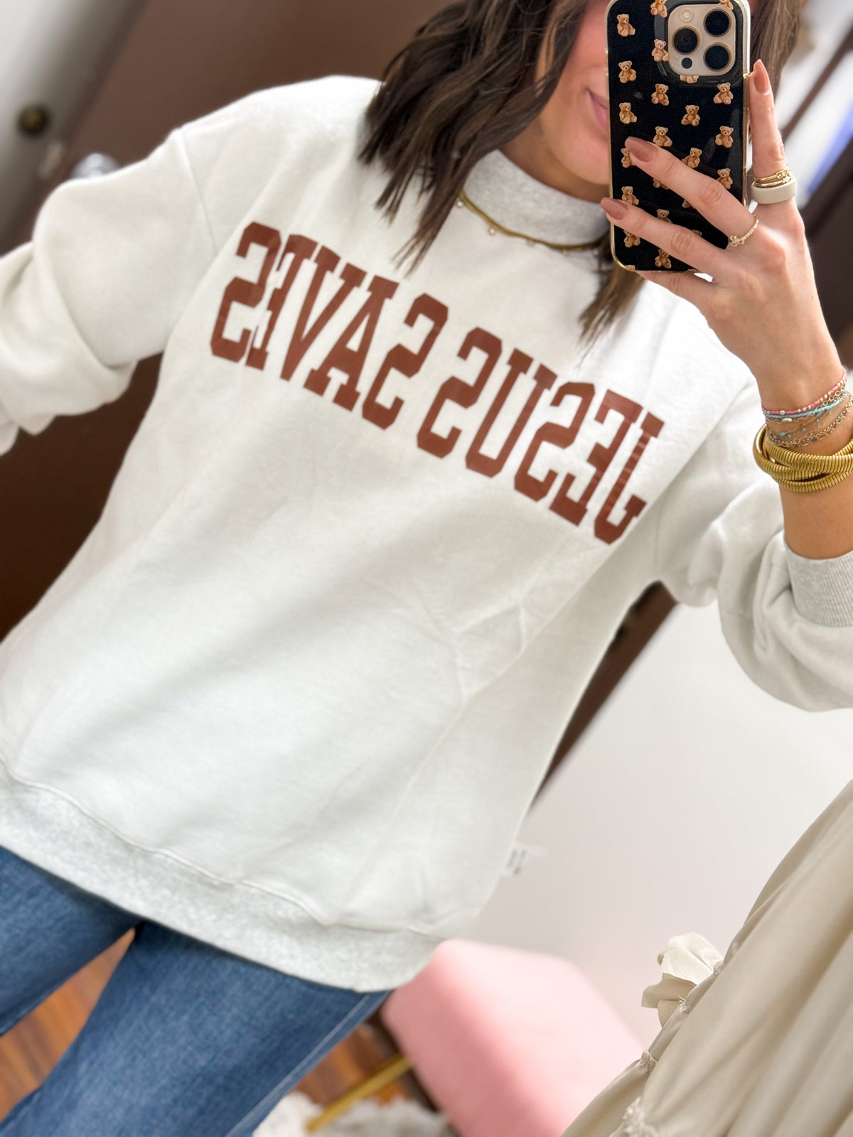 The Jesus Saves Reversible Mock Neck