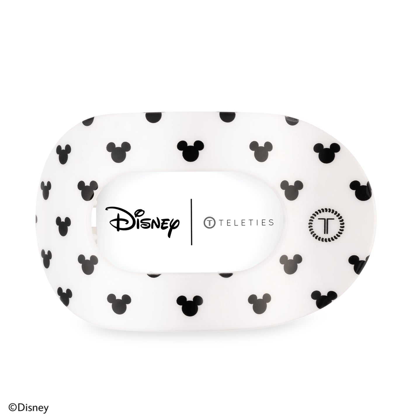 TELETIES - Large Flat Round Hair Clip - The Iconic Mickey Mouse