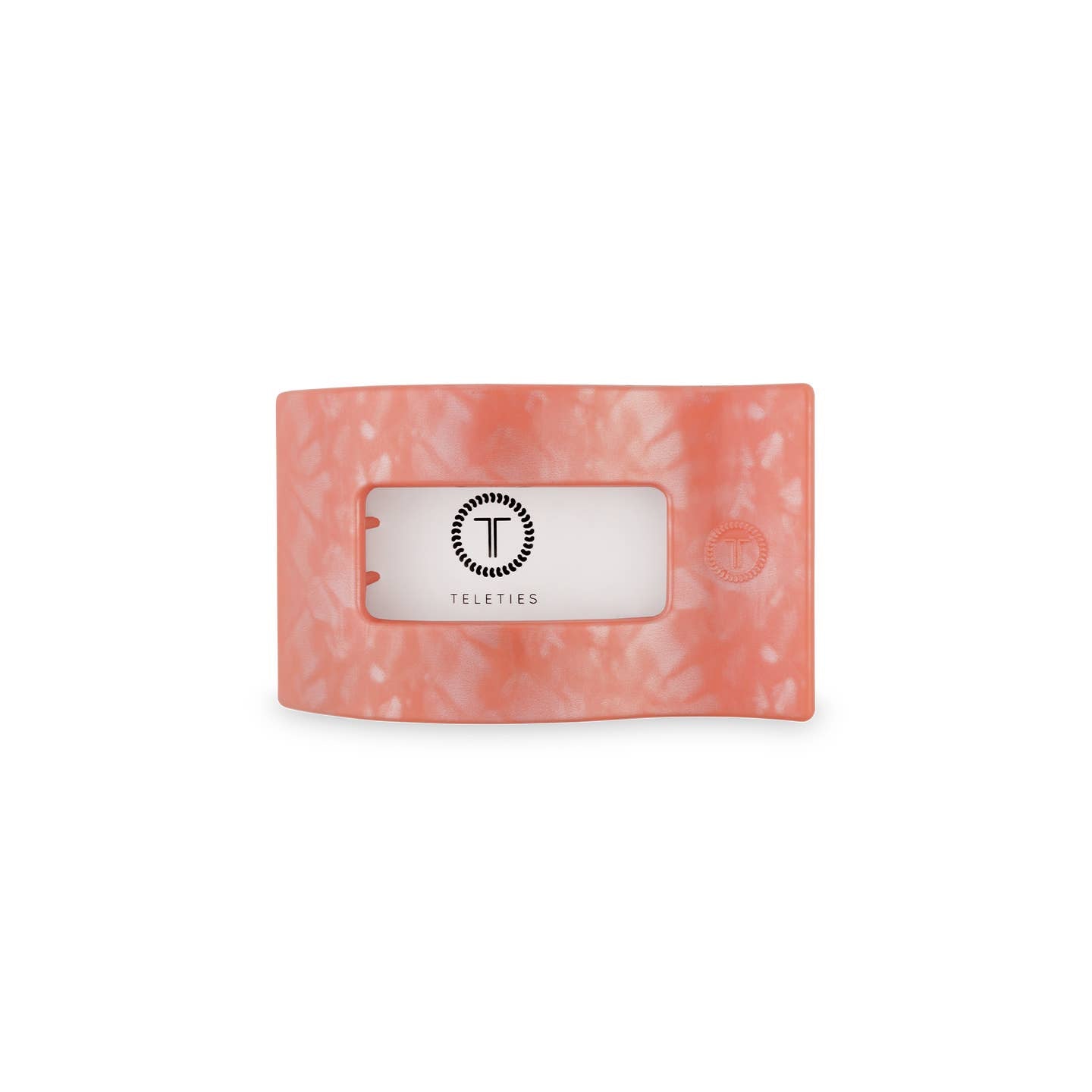 TELETIES - Small Flat Rectangle Hair Clip - Dreamsicle