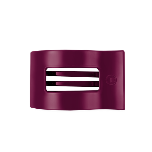 TELETIES - Medium Flat Rectangle Hair Clip - Mulberry