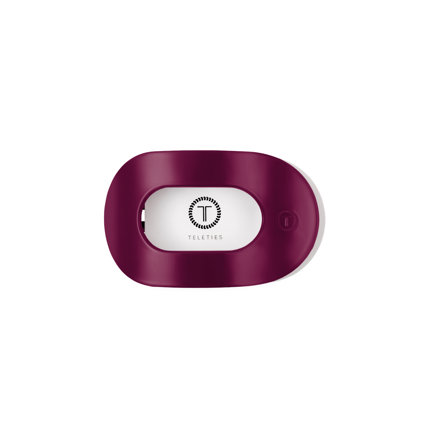 TELETIES - Small Flat Round Hair Clip - Mulberry