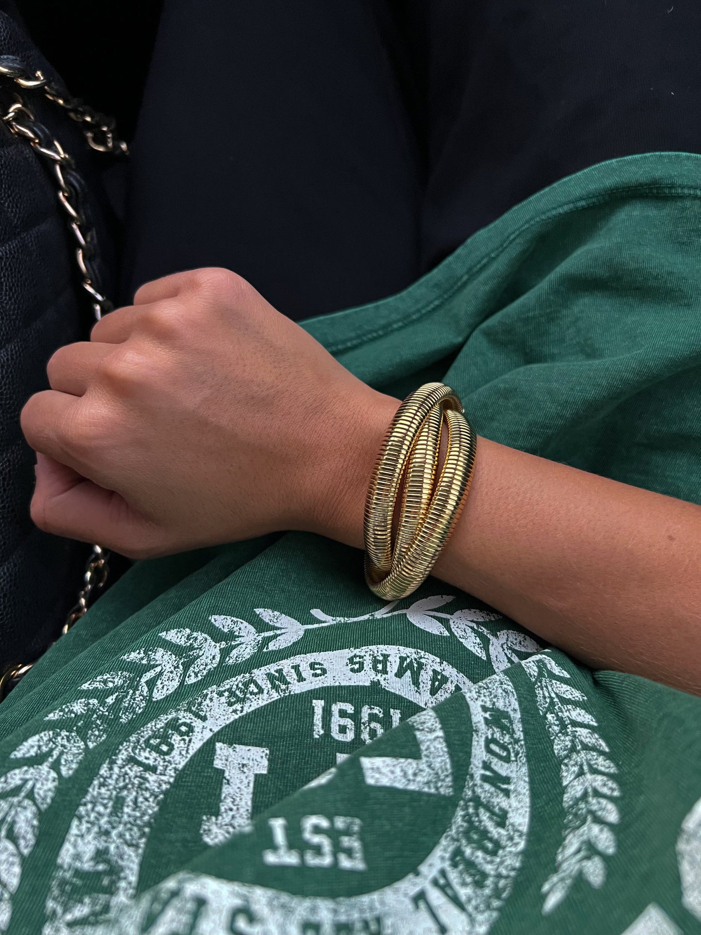 CHANSUTTPEARLS - The Triple Emma Bracelet - Gold