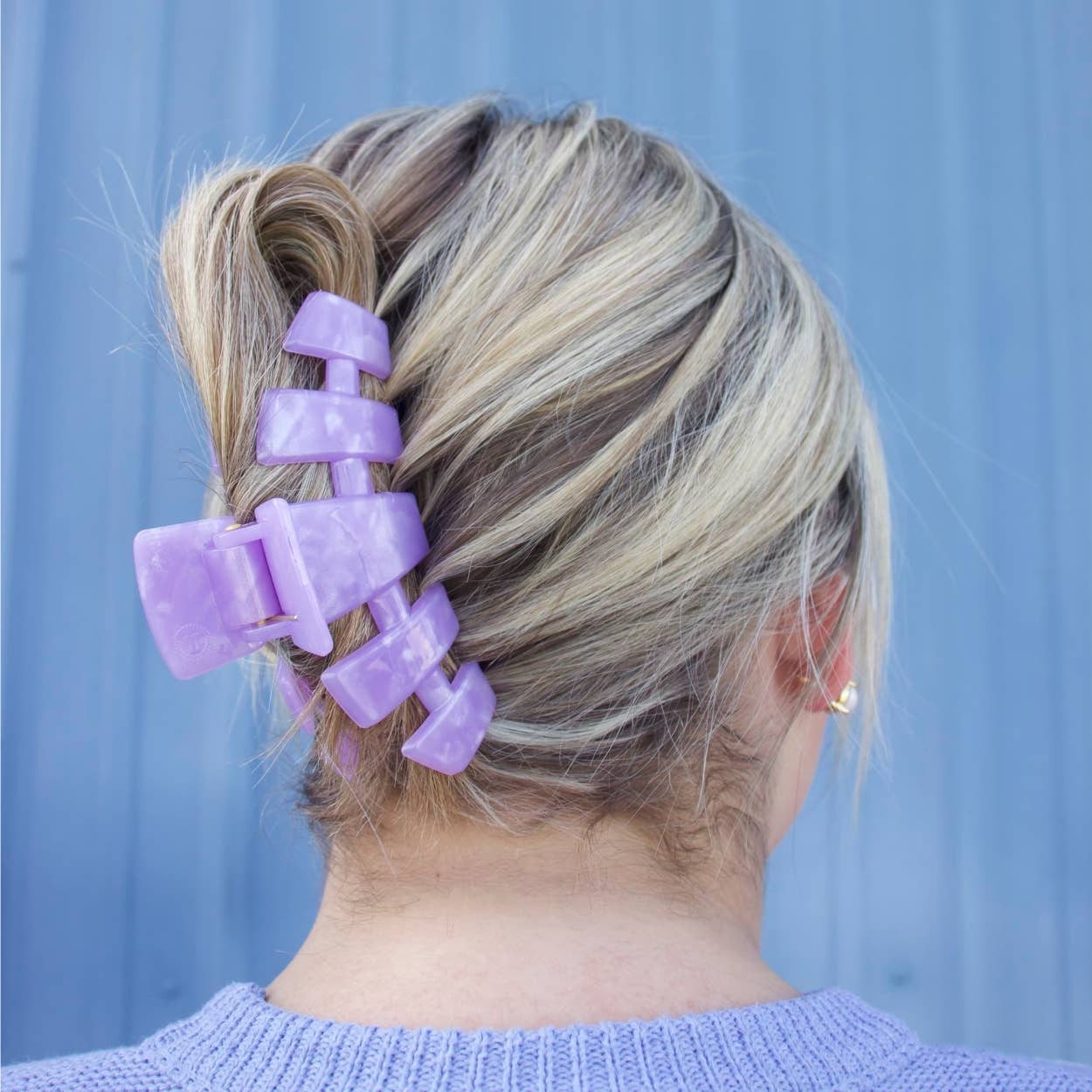 TELETIES - Classic Large Hair Clip - Lavender Mist