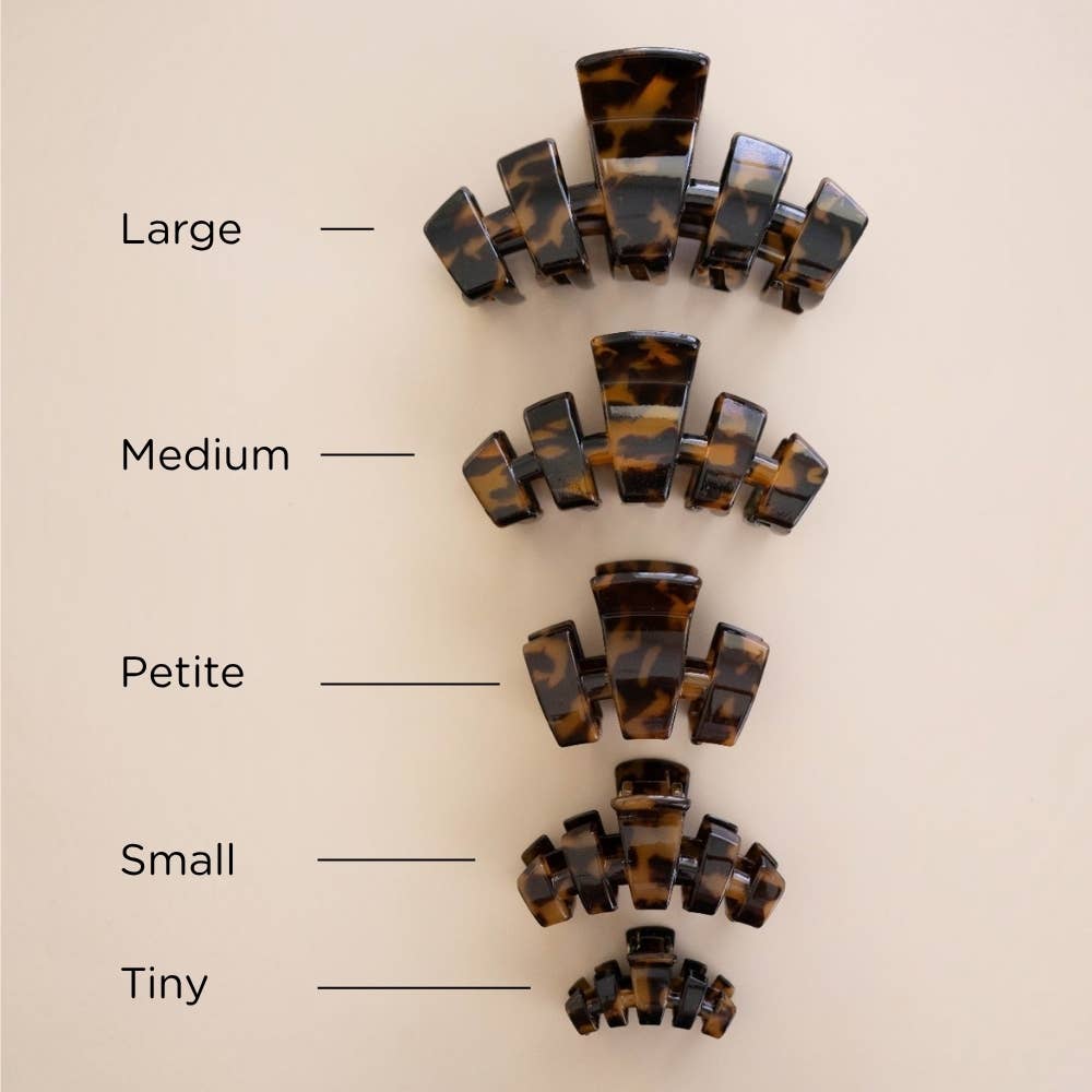 TELETIES - Classic Petite Claw Clip - Tortoise