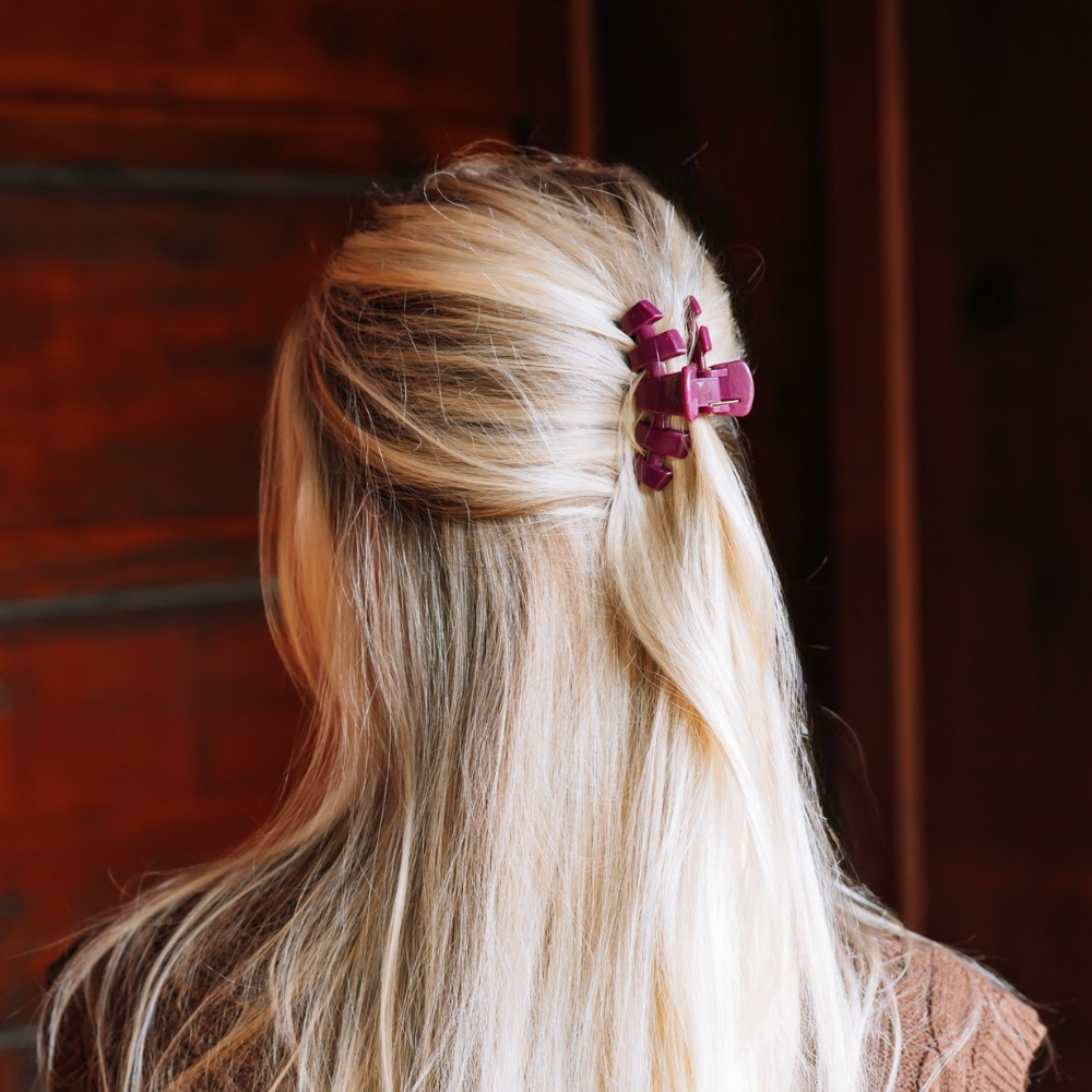 TELETIES - Classic Small Claw Clip - Mulberry