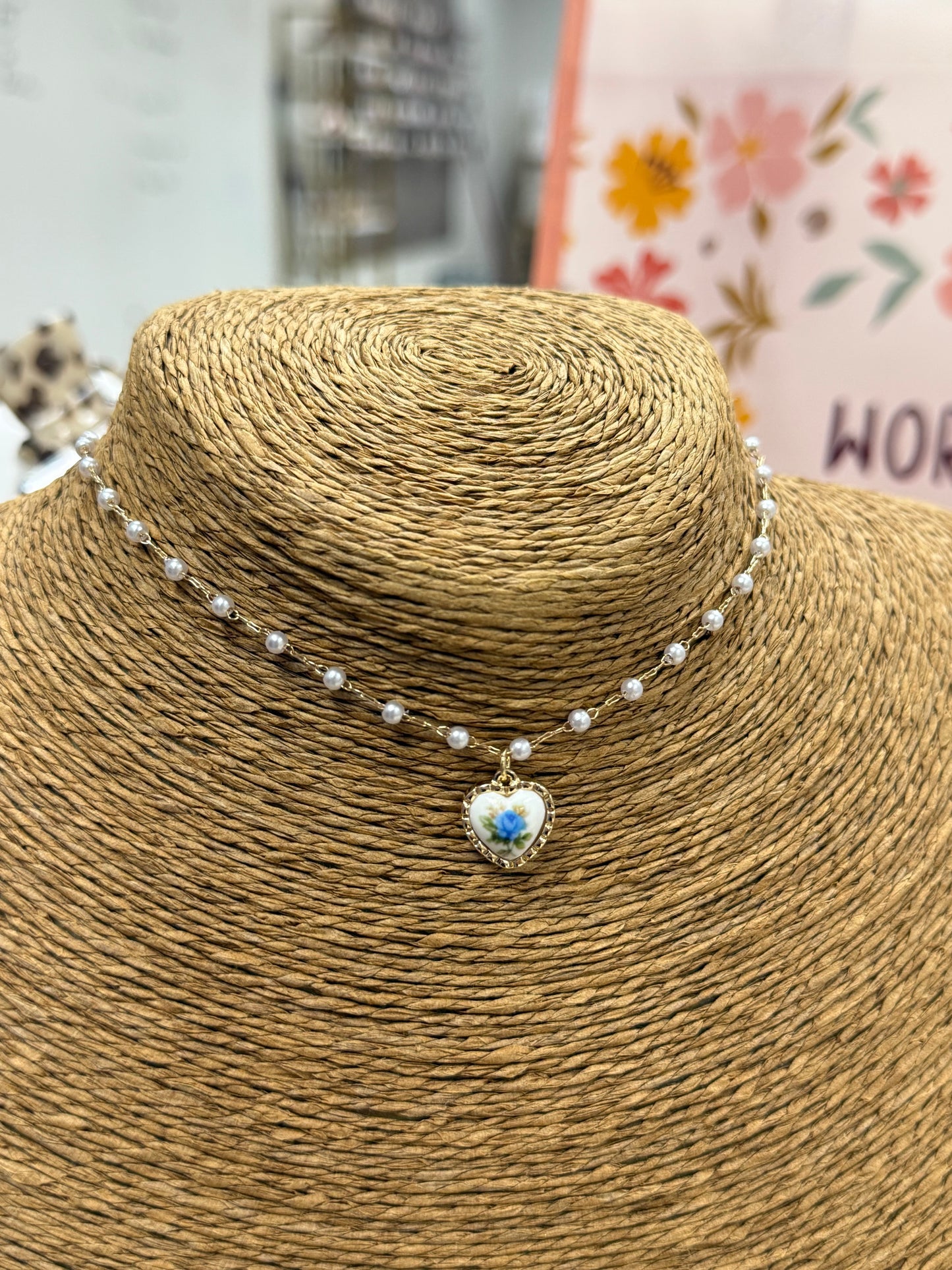 The Audra Necklace - Blue Rose