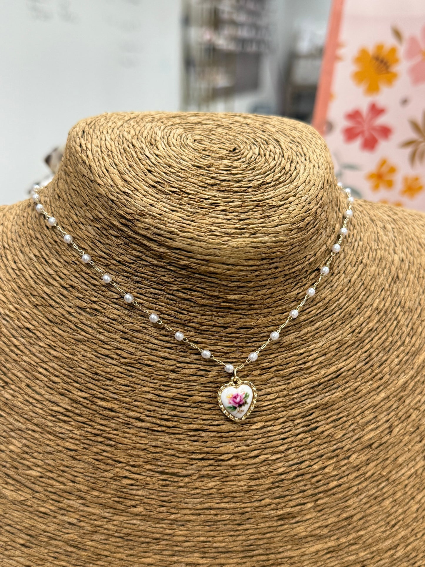 The Audra Necklace - Pink Rose