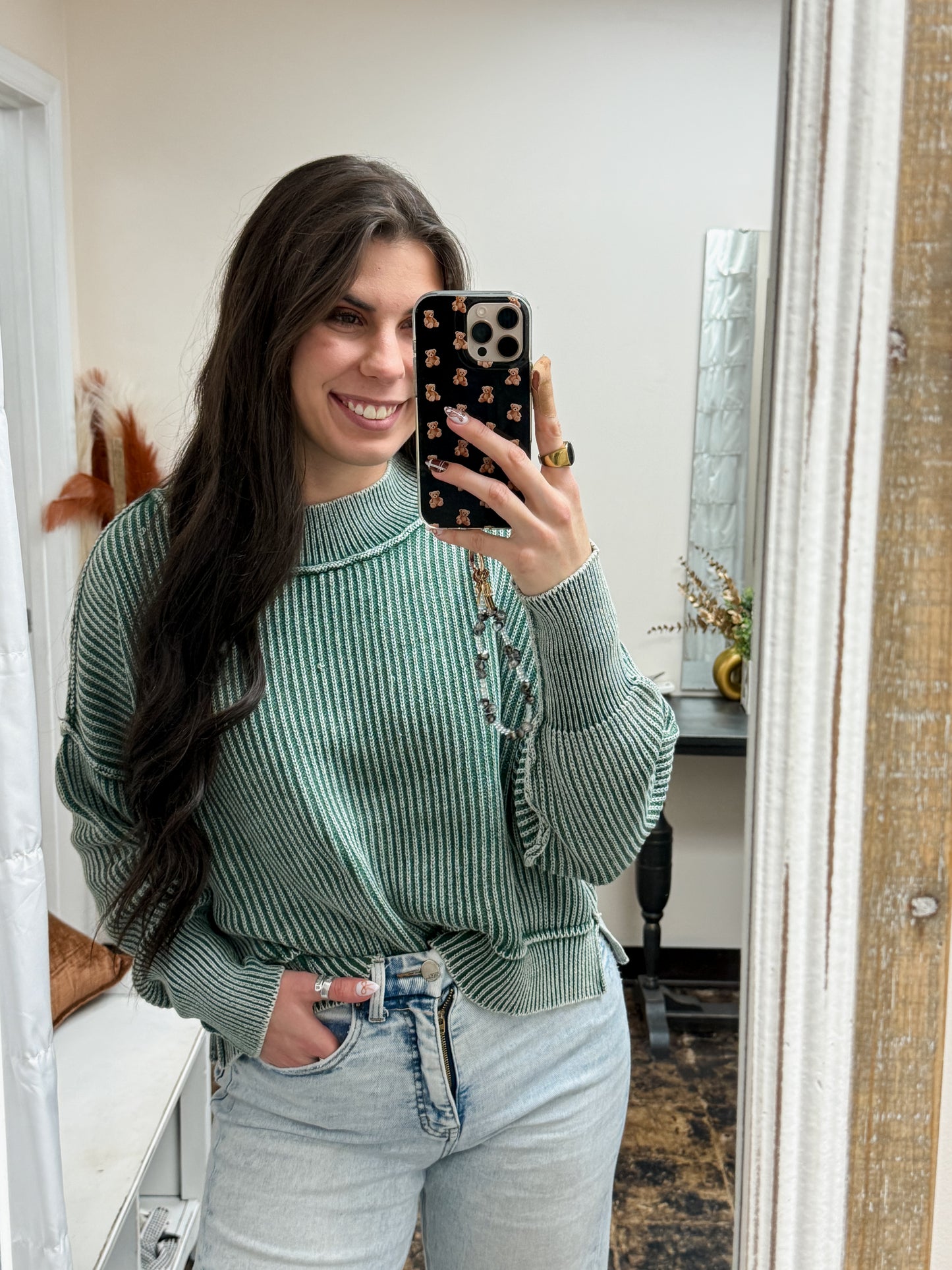 The Jolene Sweater - Dark Green