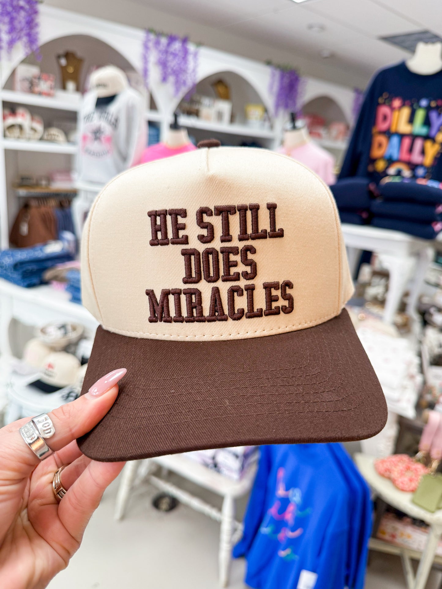 The He Still Does Miracles Hat - Brown