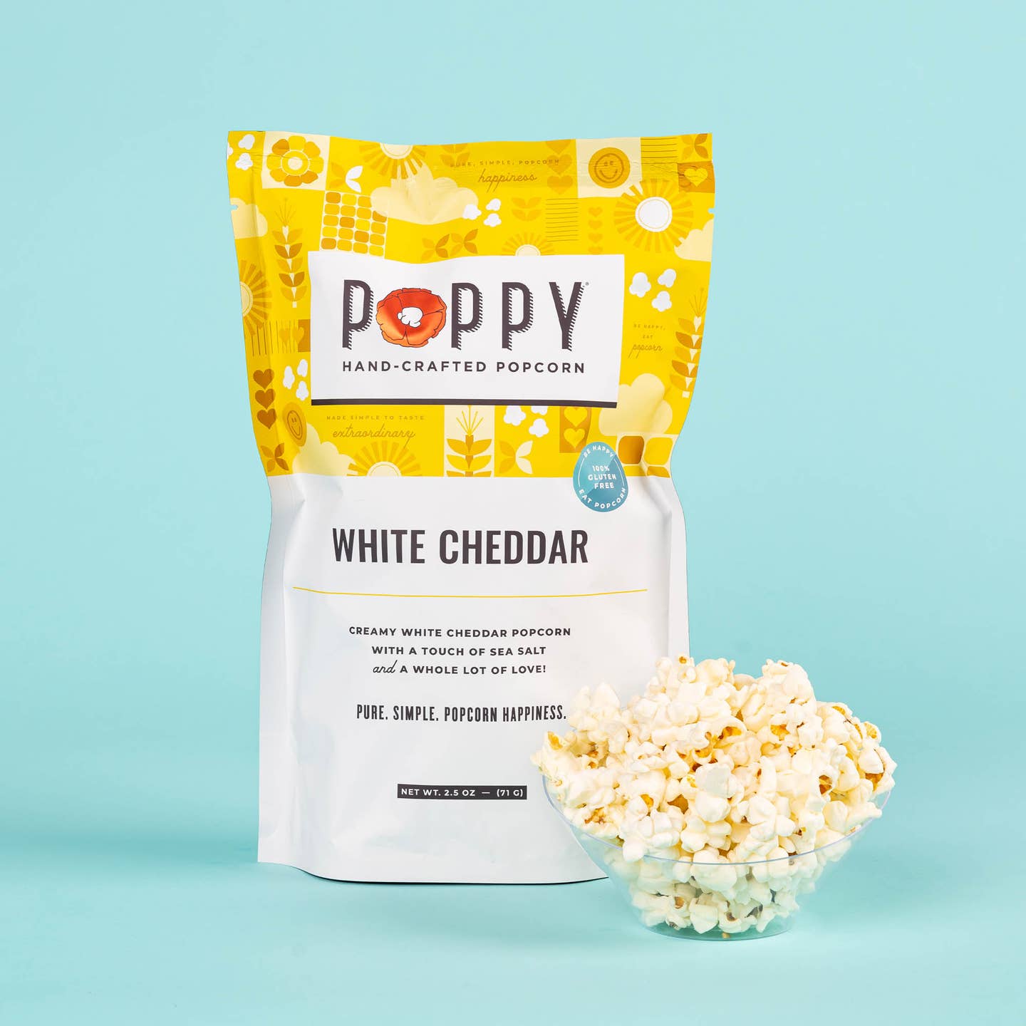 Poppy Hand-Crafted Popcorn - White Cheddar 3 oz