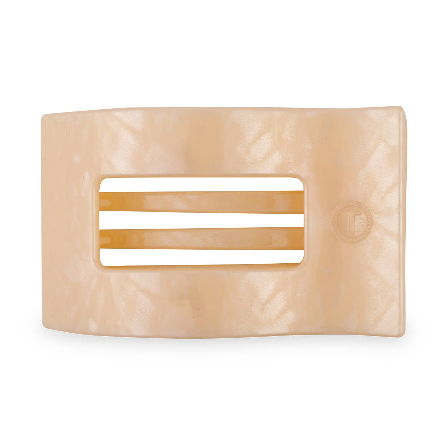 TELETIES - Large Flat Rectangle Hair Clip - Soft Surf