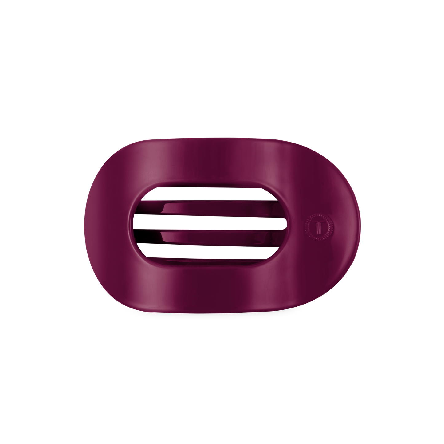TELETIES - Medium Flat Round Hair Clip - Mulberry