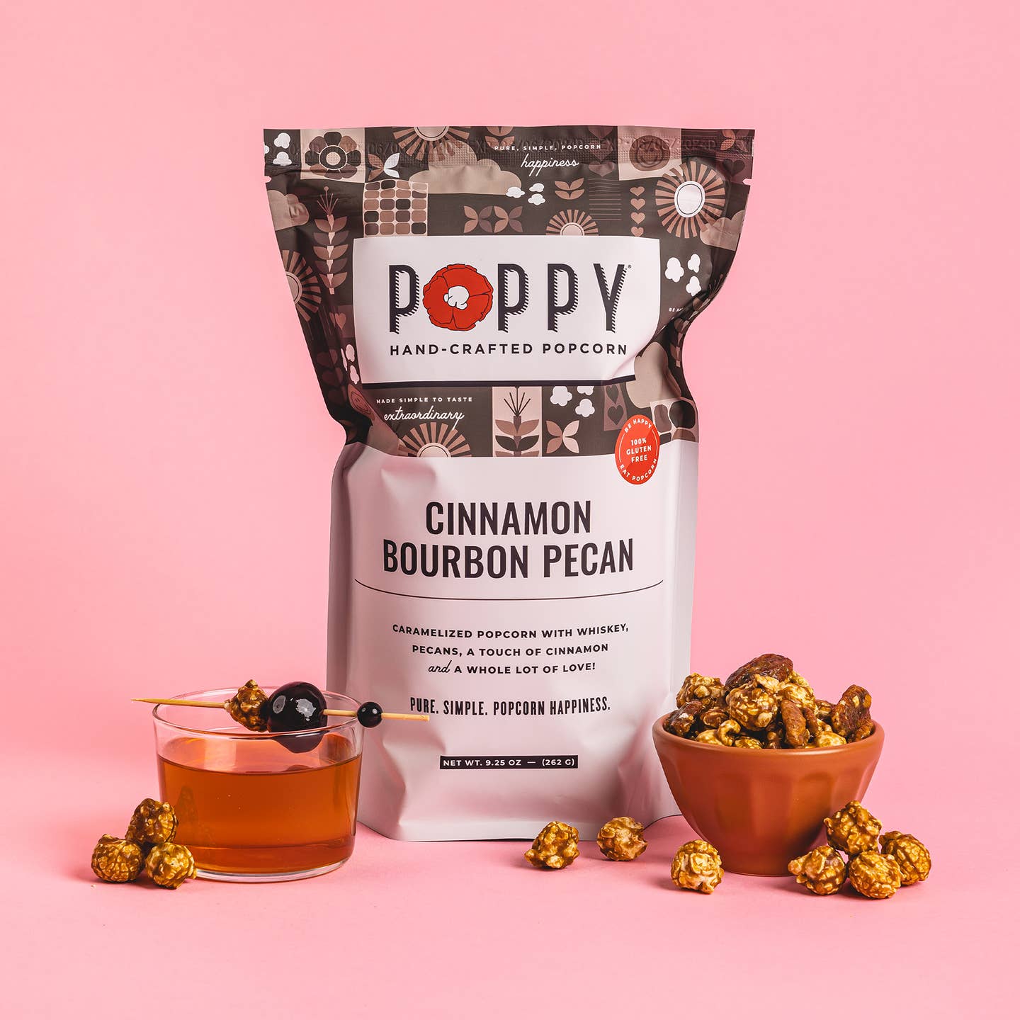 Poppy Hand-Crafted Popcorn - Cinnamon Bourbon Pecan 8.5 oz