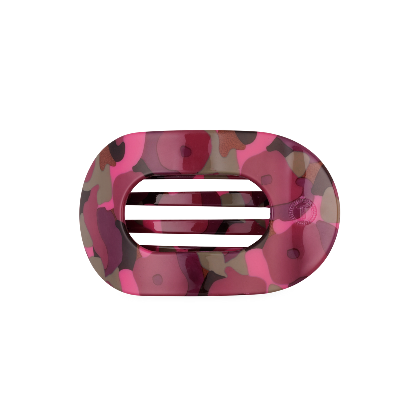 TELETIES - Medium Flat Round Hair Clip - Garden Glam
