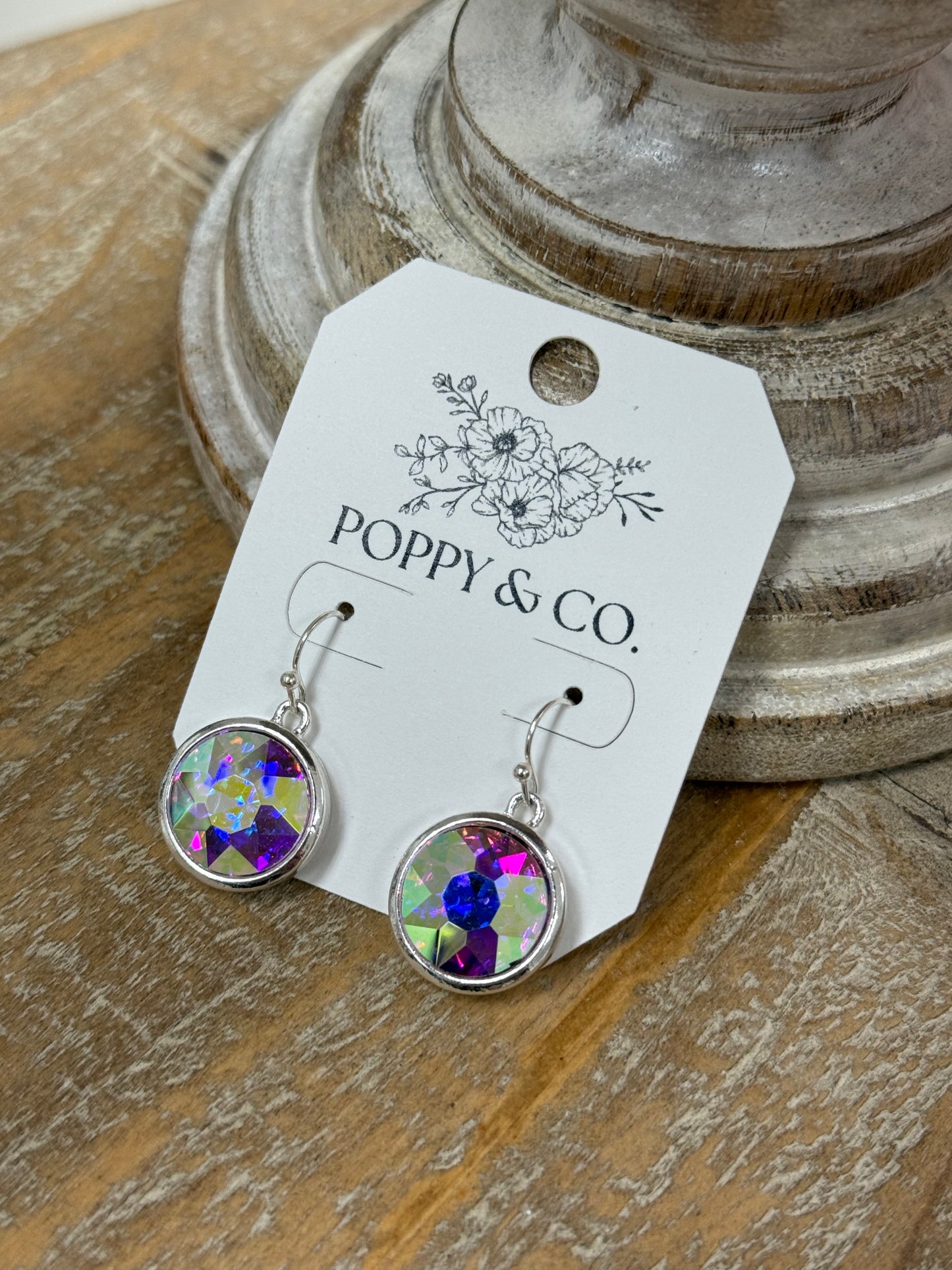 The Roselyn Earrings - Silver/Abalone