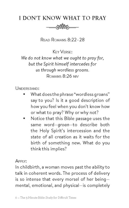 The 5-Minute Bible Study For Difficult Times