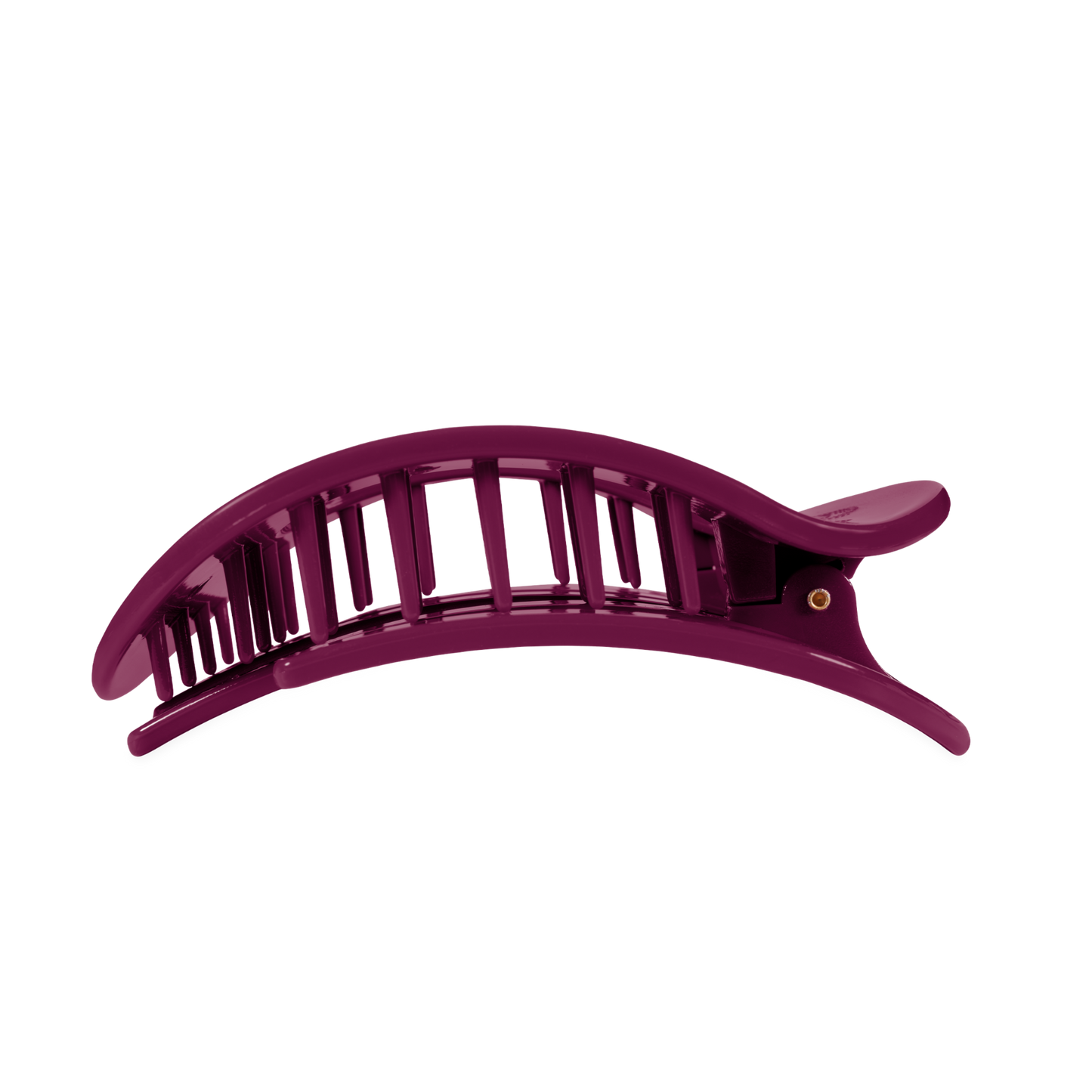 TELETIES - Large Flat Round Hair Clip - Mulberry