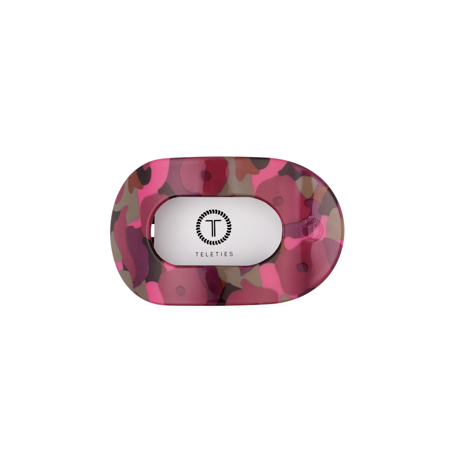 TELETIES - Small Flat Round Hair Clip - Garden Glam