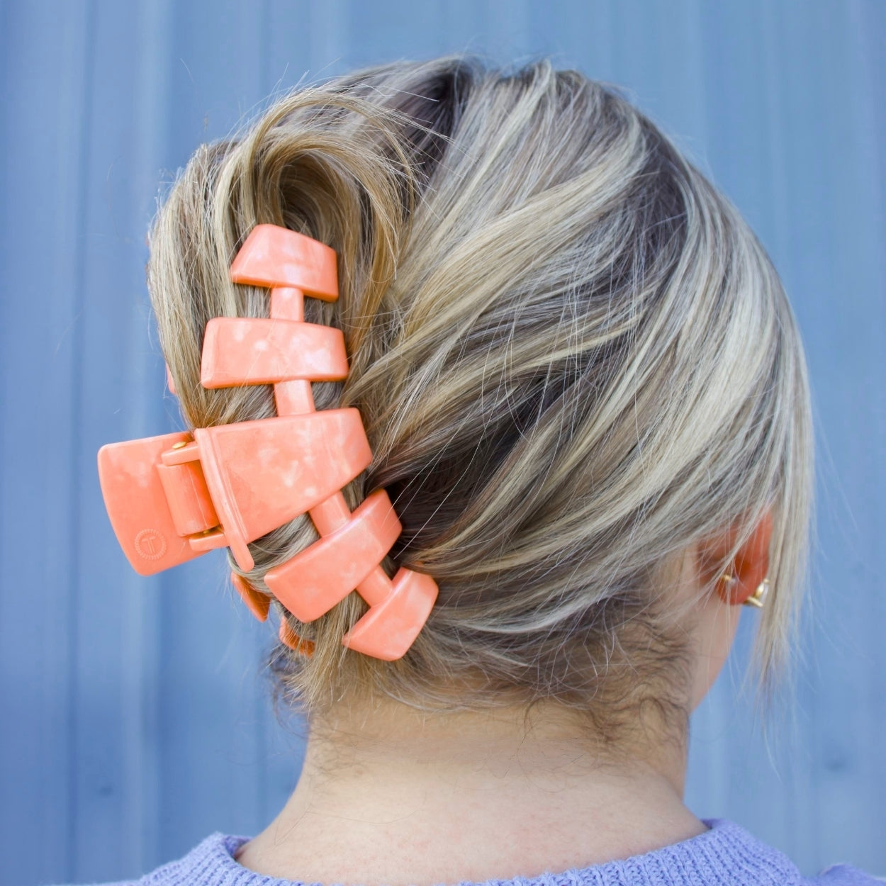 TELETIES - Classic Large Hair Clip - Dreamsicle